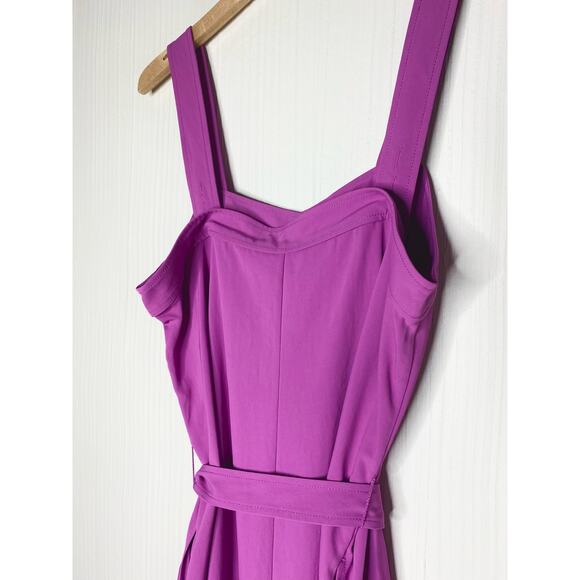 EVERLANE Japanese Goweave Button Up Picnic Midi Dress in Magenta Pink NWT US 10 - Picture 8 of 13